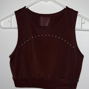Lululemon Athletica Dark Burgundy Crop Top